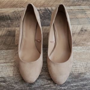 Merona wedges heels suede tan